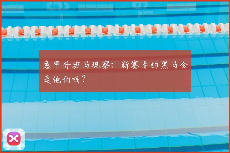 意甲升班马观察：新赛季的黑马会是他们吗？